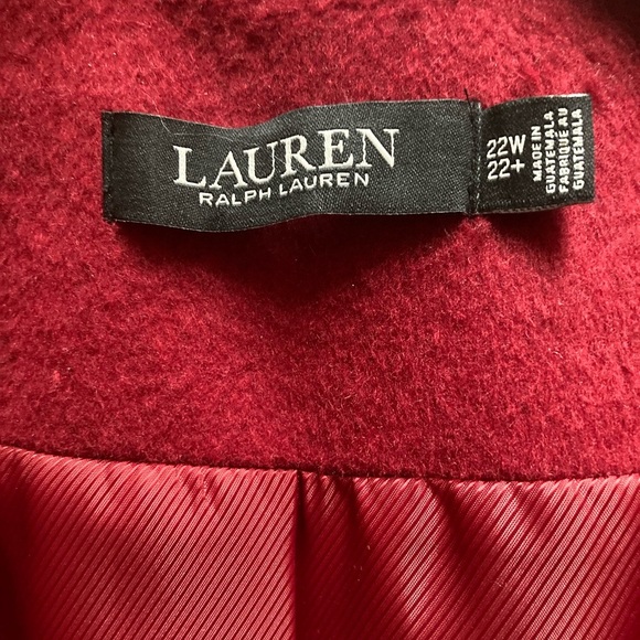 NWT Lauren Ralph Lauren Camel Winter Coat With Tortoiseshell Buttons 22W - Picture 3 of 6